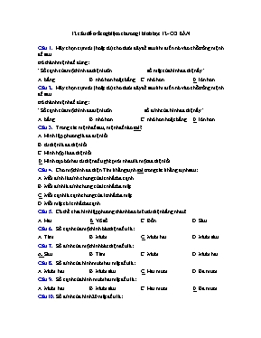 12 Câu trắc nghiệm Chương I môn Hình học 12 (Cơ bản)